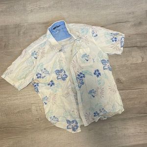 Short Sleeve Tropical Button Up